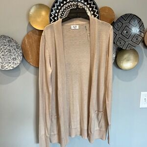 Amalli Talli Womens‎ NWOT Tan Open Front Cardigan Sweater Tall Small  Beige